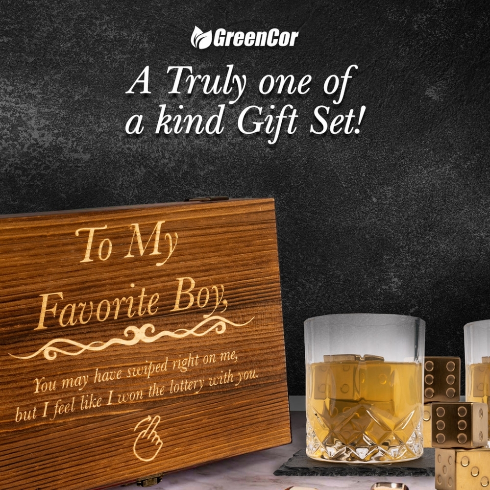 The Perfect Gift Set for your Man! Unique Whisky Glass Gift Set!